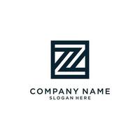 letter z of zz monogram logo ontwerp vector. vector