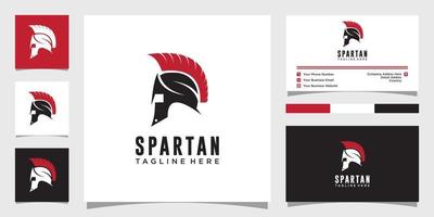 hoofd spartaans logo vector ontwerpsjabloon pictogram en visitekaartje
