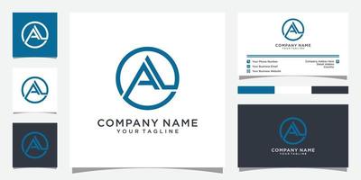 al of la letter logo-ontwerp. vector