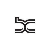 bc of cb letter logo ontwerp vector