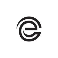 ce of ec beginletter logo ontwerp vector