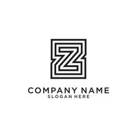 letter z of zz monogram logo ontwerp vector. vector