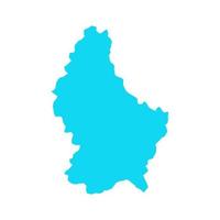 luxemburg kaart op witte achtergrond vector