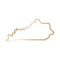 Kentucky kaart geïllustreerd op witte achtergrond vector