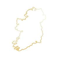 ierland kaart op witte achtergrond vector