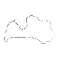 Letland kaart geïllustreerd op een witte achtergrond vector