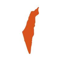 Israël kaart geïllustreerd op witte achtergrond vector