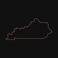 Kentucky kaart geïllustreerd op witte achtergrond vector