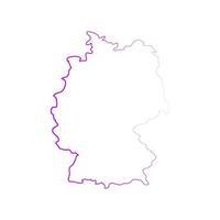 Duitsland kaart op witte achtergrond vector