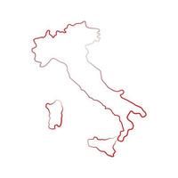 Italië kaart op witte achtergrond vector