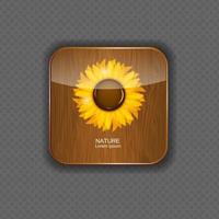 bloem hout applicatie iconen vector illustratie