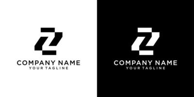 letter z of zz monogram logo ontwerp vector. vector