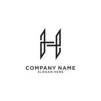 eerste letter h logo vector ontwerpconcept.