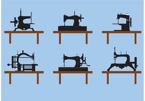 Inzameling van vintage naaimachinevectoren