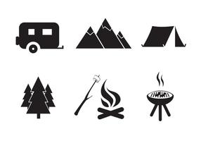 Vector Gratis Camping Icon Set