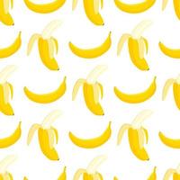 zoete banaan veganistisch fruit vector plat naadloos patroon