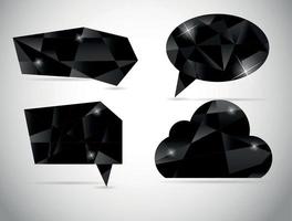 abstracte mooie diamant tekstballon vectorillustratie vector