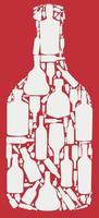 vector illustratie silhouet alcohol fles