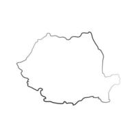 Roemenië kaart op witte achtergrond vector