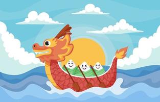 Dragon Boat Festival achtergrond vector