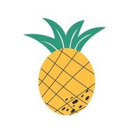 moderne ananas vectorillustratie. ananas icoon. handgetekende ontwerpstijl. vector