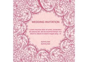 Decorated Indian Wedding Card vector