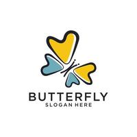 vlinder vector logo ontwerpsjabloon