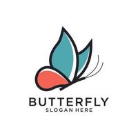 vlinder vector logo ontwerpsjabloon