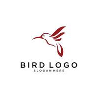 kolibrie vector logo ontwerp. vogel vector logo ontwerp.