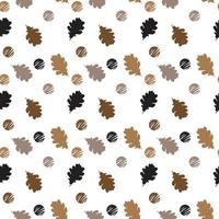 abstracte herfst gebladerte naadloze patroon met natuurlijke blad silhouetten, geometrische vormen in minimalistische stijl. vector herfstkunst voor modeontwerp, drukwerk, textiel, stof, behang, zomerachtergrond