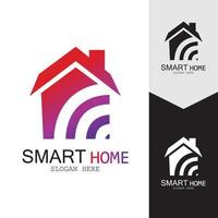 wifi huis vector logo.smart city tech pictogram vector. stad netto logo concept vector