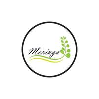 moringa blad logo illustratie vector ontwerp