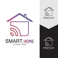 wifi huis vector logo.smart city tech pictogram vector. stad netto logo concept vector