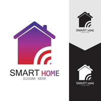 wifi huis vector logo.smart city tech pictogram vector. stad netto logo concept vector