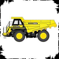 vector illustratie objecten mijnbouw dump truck