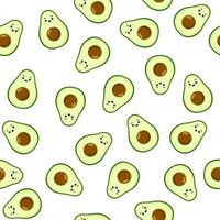 avocado Characterdesign op witte achtergrond. leuke illustratie voor wenskaarten, stickers, stof, websites en prints. vector