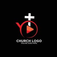 kruis logo vector pictogram met online ontwerpconcept