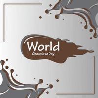 platte wereld chocolade dag gratis vector