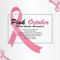 plat ontwerp roze oktober concept gratis vector