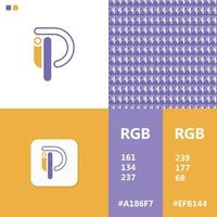 brief ip logo gratis vector