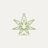 een abstracte cannabis cbd-logo vector