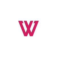 abstracte beginletter wg-logo in roze kleur geïsoleerd op witte achtergrond aangevraagd voor uitgeverij bedrijfslogo ook geschikt voor de merken of bedrijven met de initiële naam wg of gw vector