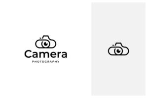 camera vector logo ontwerp illustratie in lijn kunststijl