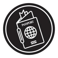 ons internationaal paspoort document plat pictogram voor apps en websites vector