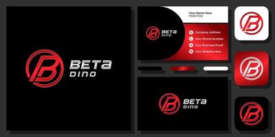 beginletter bd db sport snelle snelheid beweging kleurrijk monogram vector logo ontwerp met visitekaartje