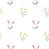 zomer minimaal pastel bloemenpatroon vector