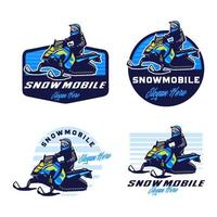 sneeuwscooter logo ontwerpsjabloon vector