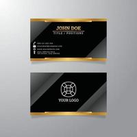 zwart goud visitekaartje sjabloon ontwerp vector