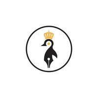 pinguïn logo sjabloonontwerp vector