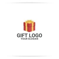 doos cadeau logo ontwerp vectorillustratie vector